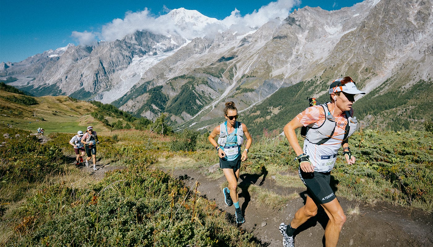 Ultra trail runnin in action Ultra trail runnin in action