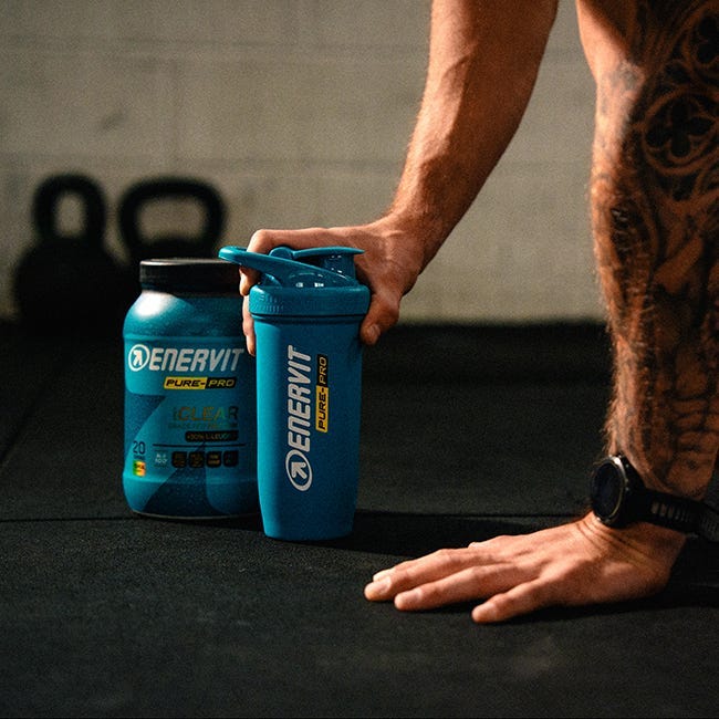 Enervit protein products on table