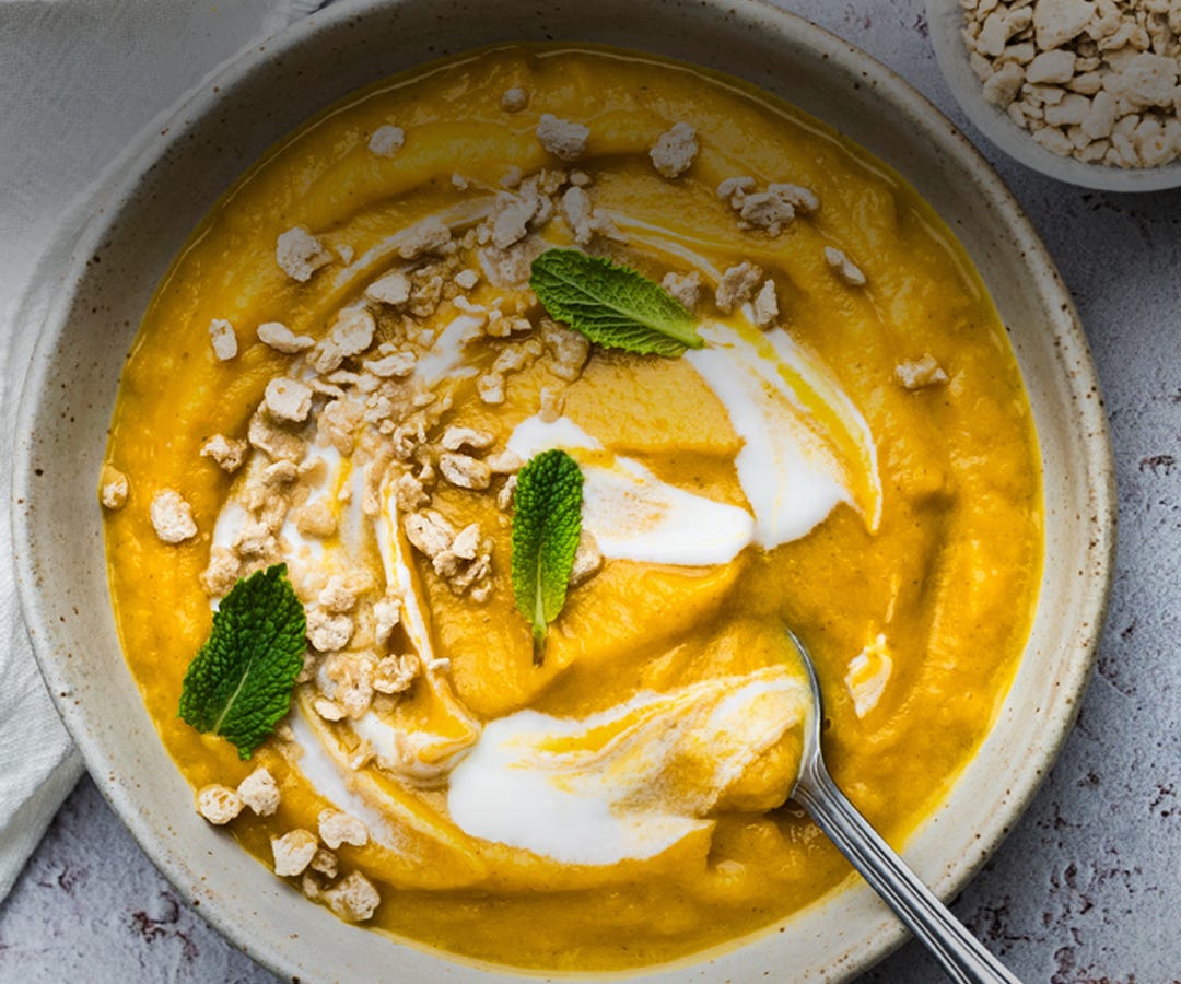 Vellutata di zucca con Protein flakes